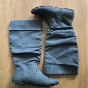 Gray boots